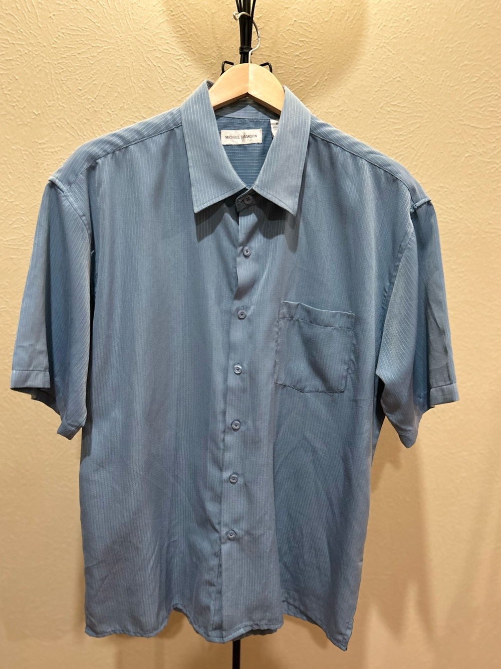 Michael Brandon Light Blue Short Sleeve Button-Down Shirt
